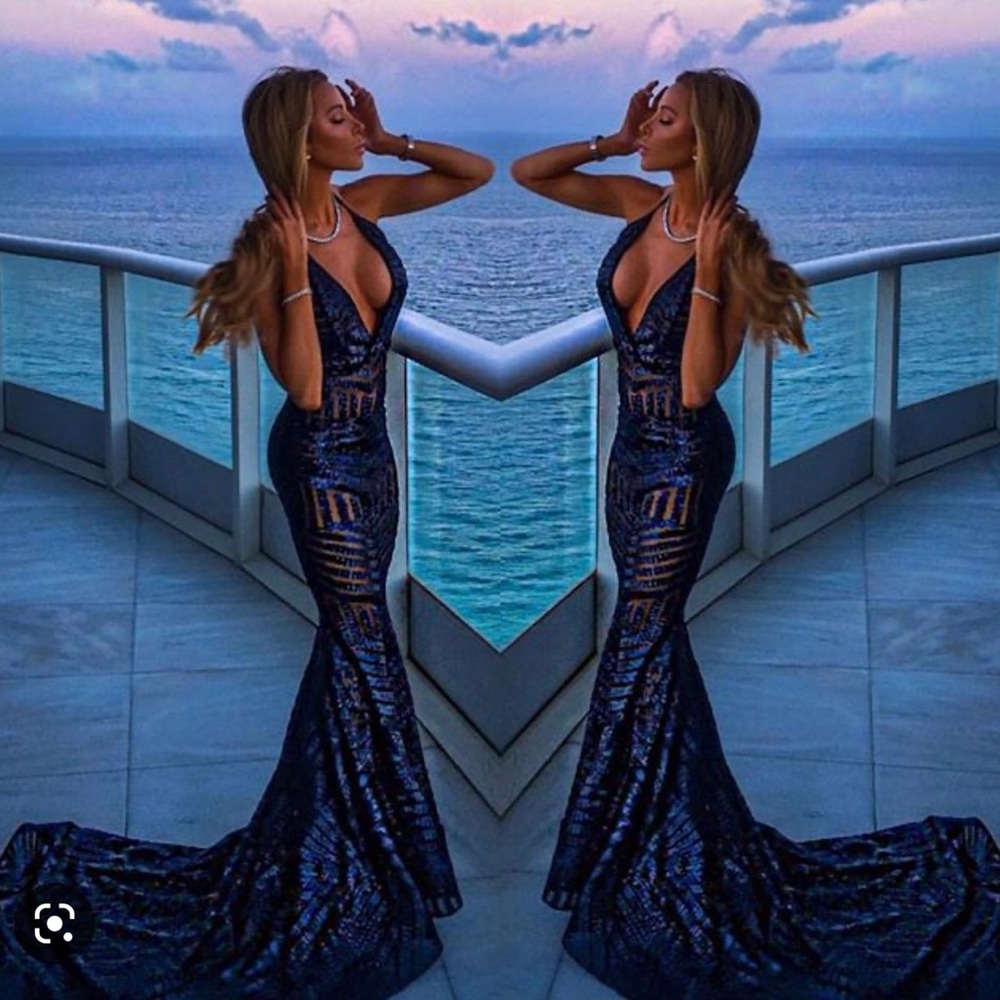STELLO Michael Costello Britney dress Blue Size S/XS